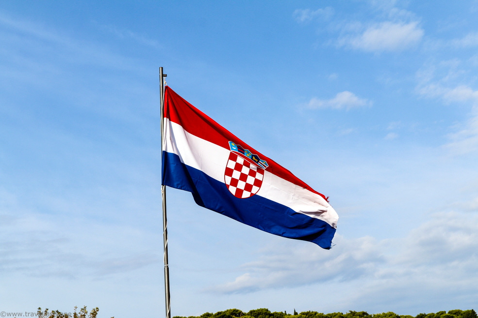 38- Dubrovnik Old Town Croatian Flag